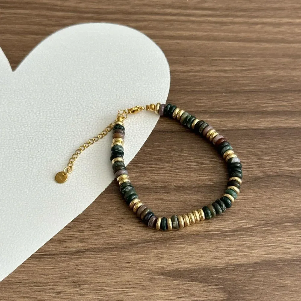 Green Beaded Bracelet Q17